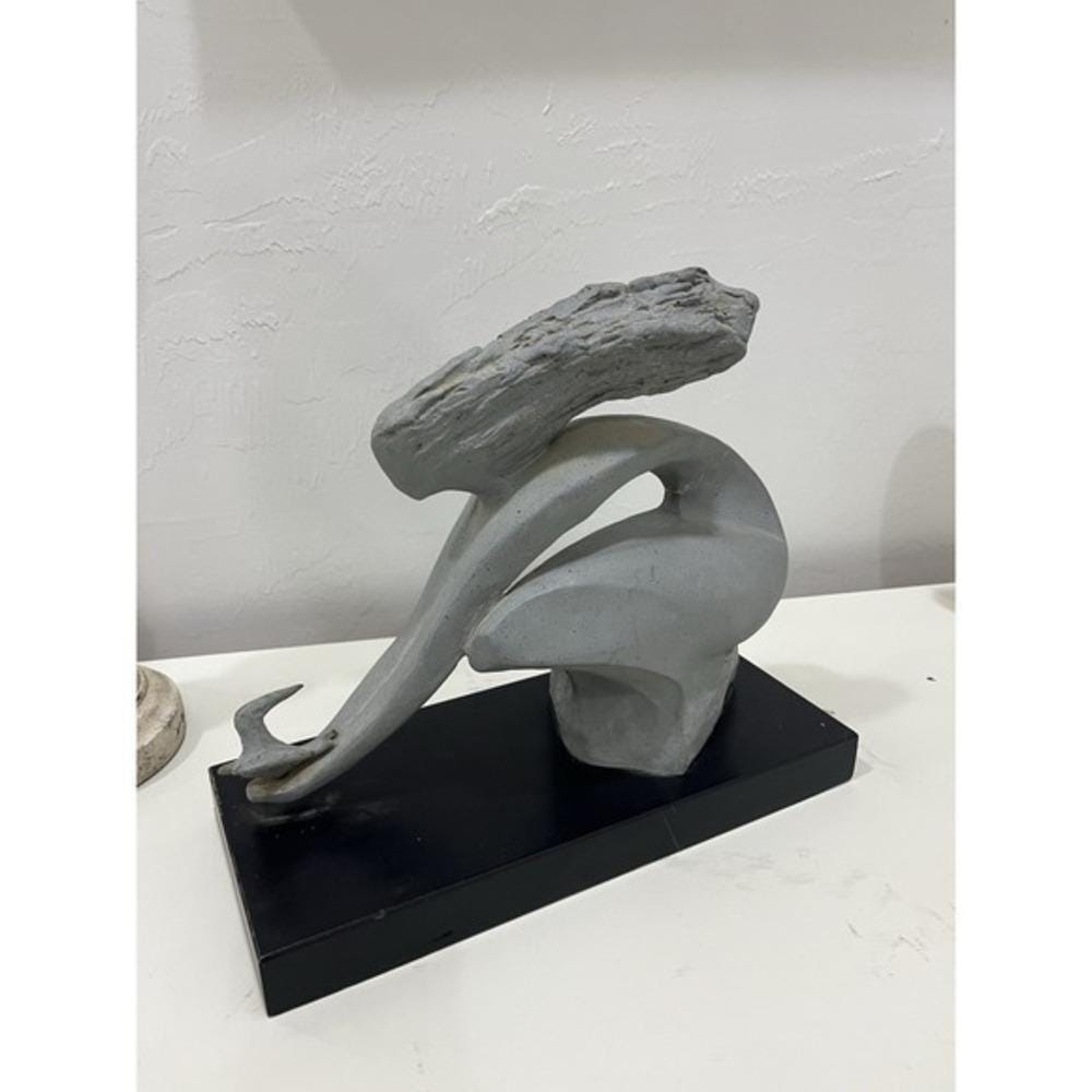 Austin Productions 1980 Abstract Sculpture‎ Vintage Grey Stone Look Art Figure